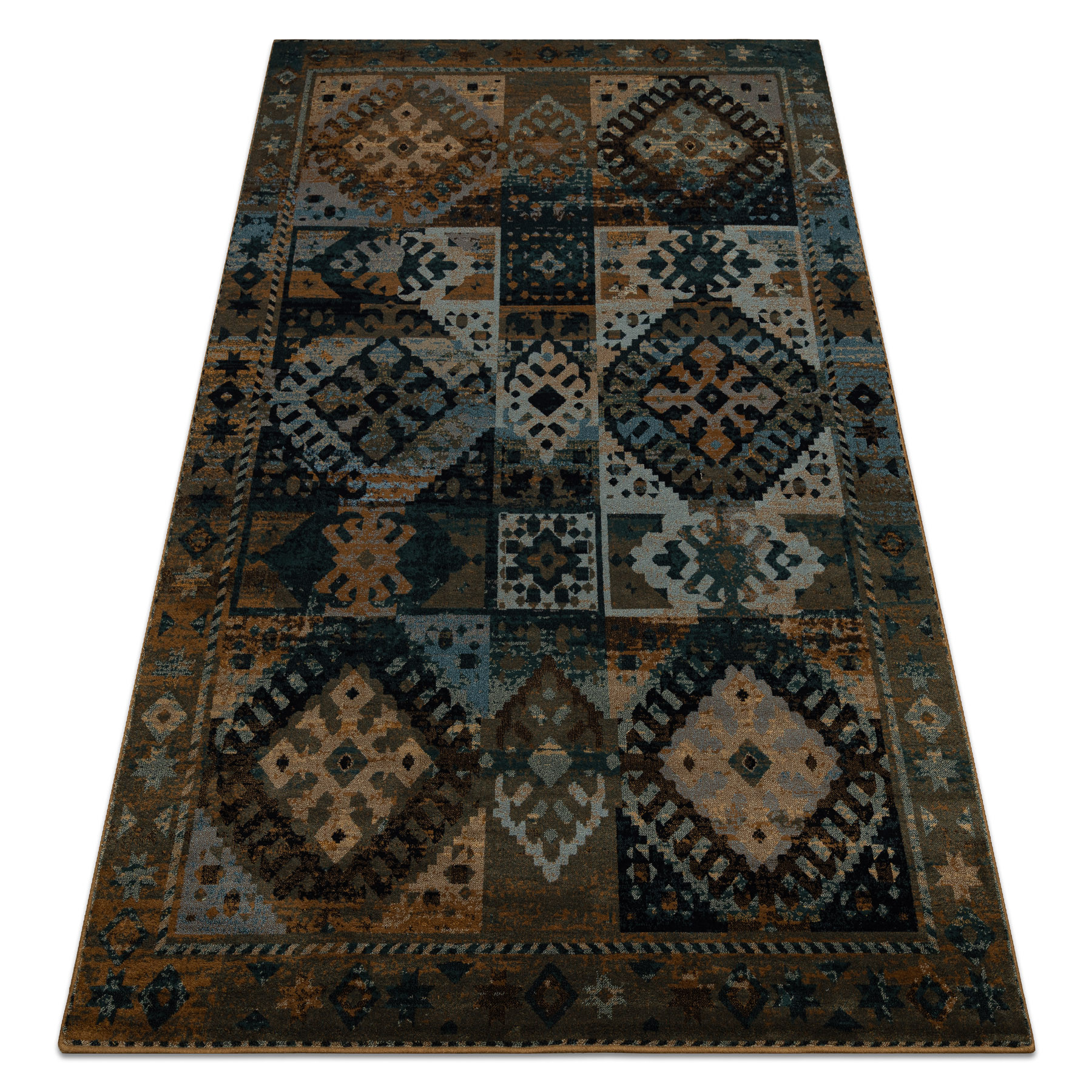 Dywan wełniany OMEGA AVAR Ramka, romby, orientalny - tabaka 170x235 cm