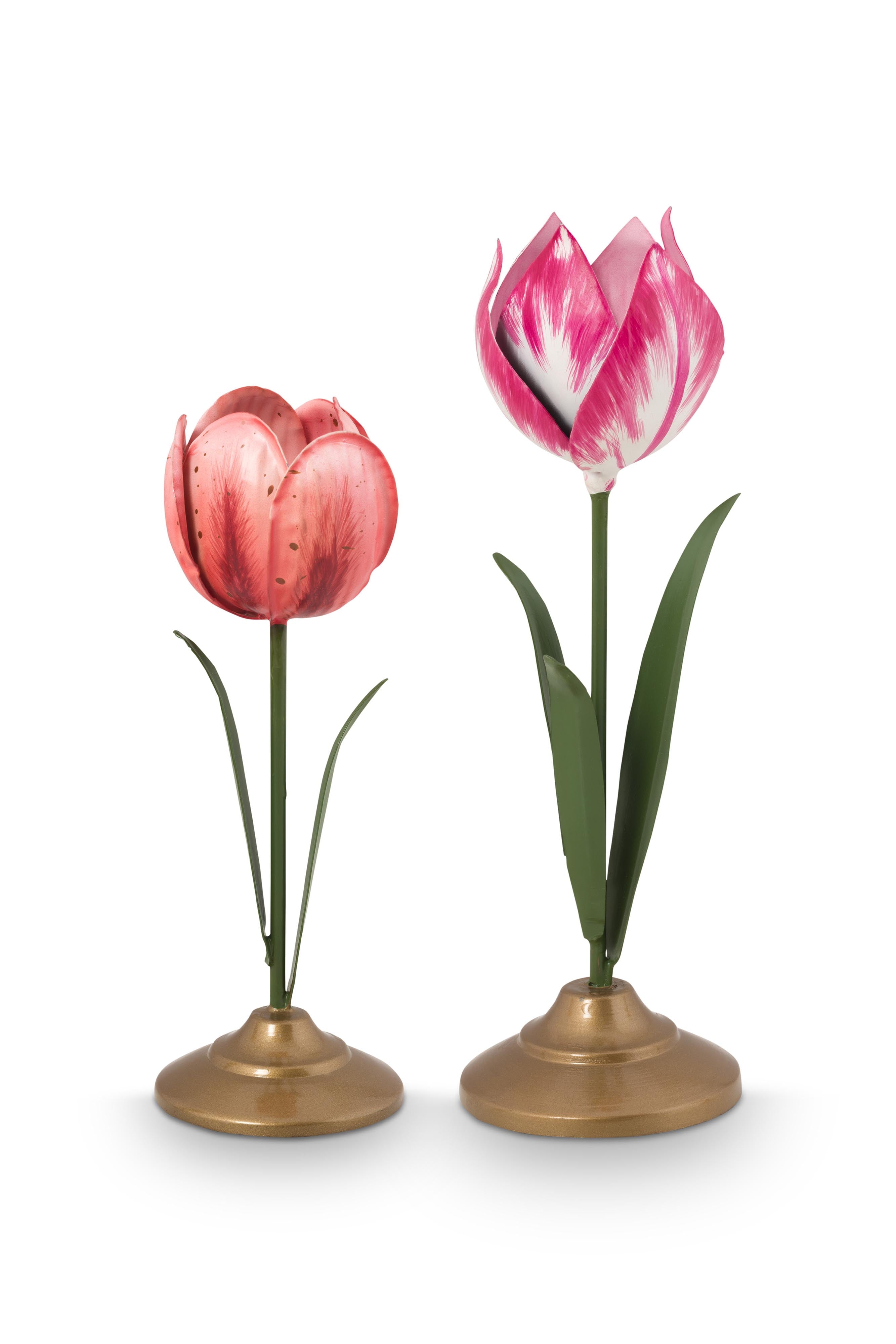 Pip Studio - Tulpen Kandelaar - Roze - 21cm - 2 stuks