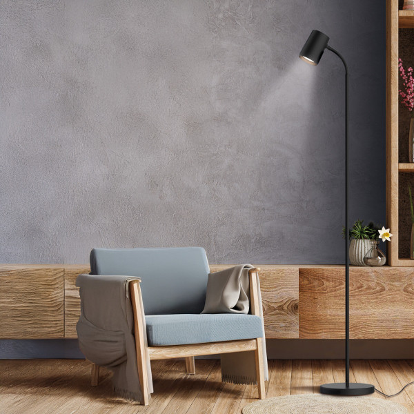 Lampa podłogowa czarna FELIX 1xGU10x9W wym:138x22x22cm Polux