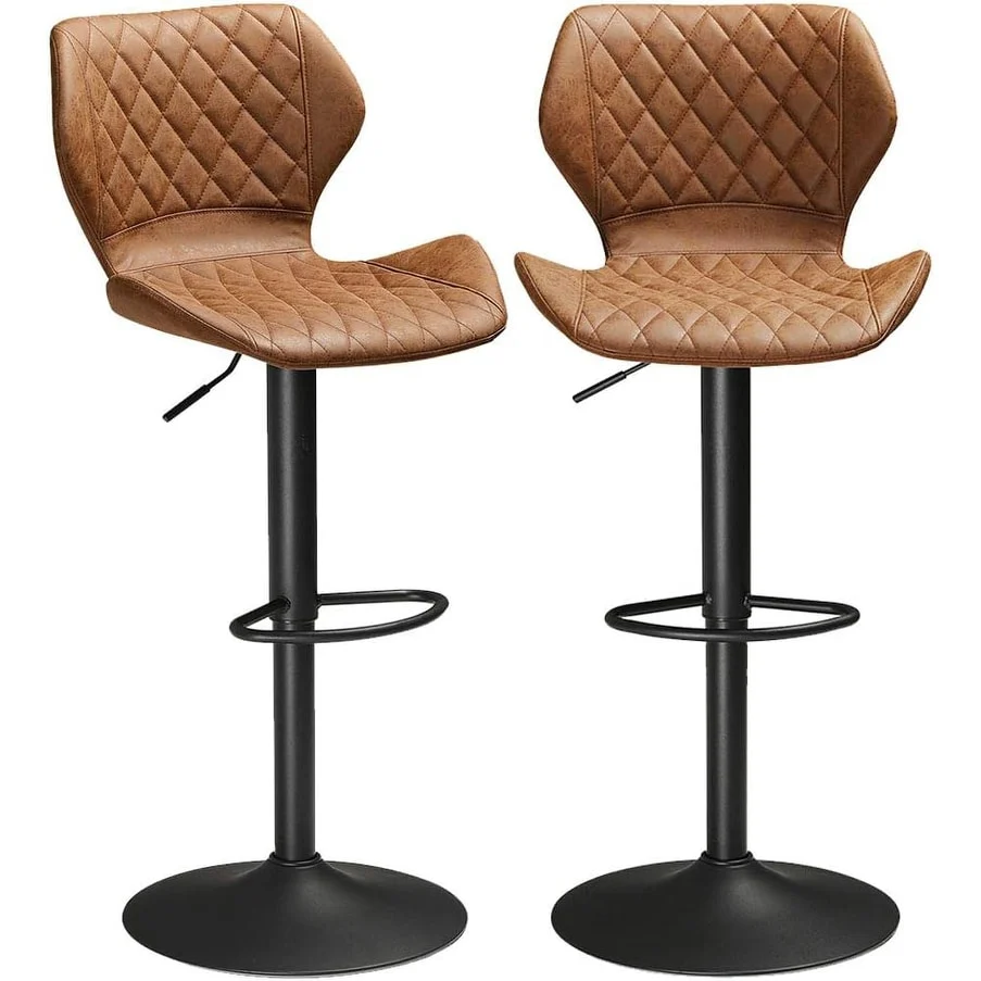 Bar Stools Set of 2 Counter Height Bar Stools Upholstered Swivel