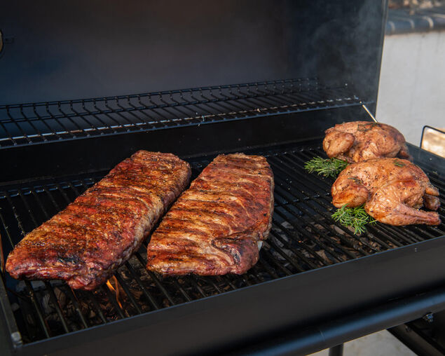 Nexgrill Barrel Grill and Offset Smoker