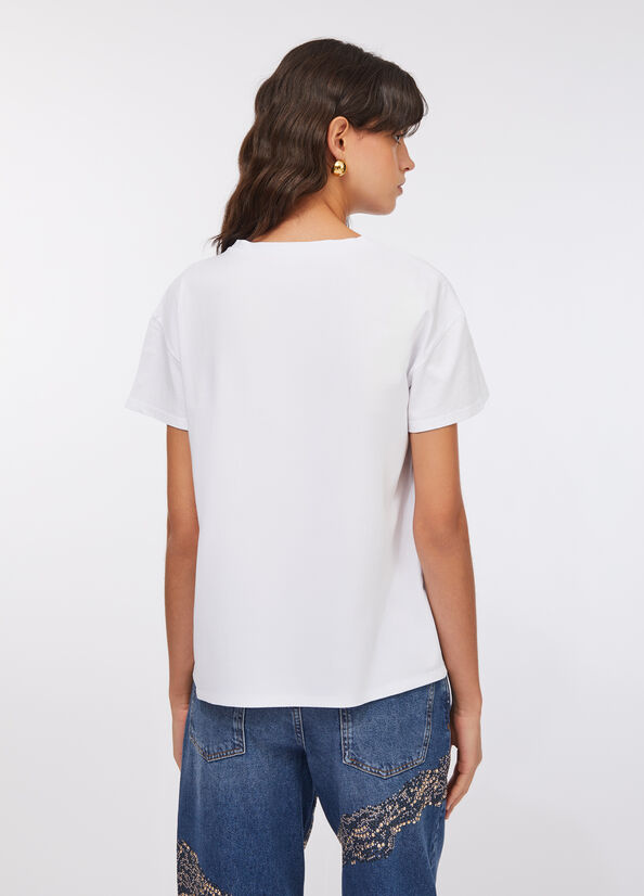 T-shirt con strass