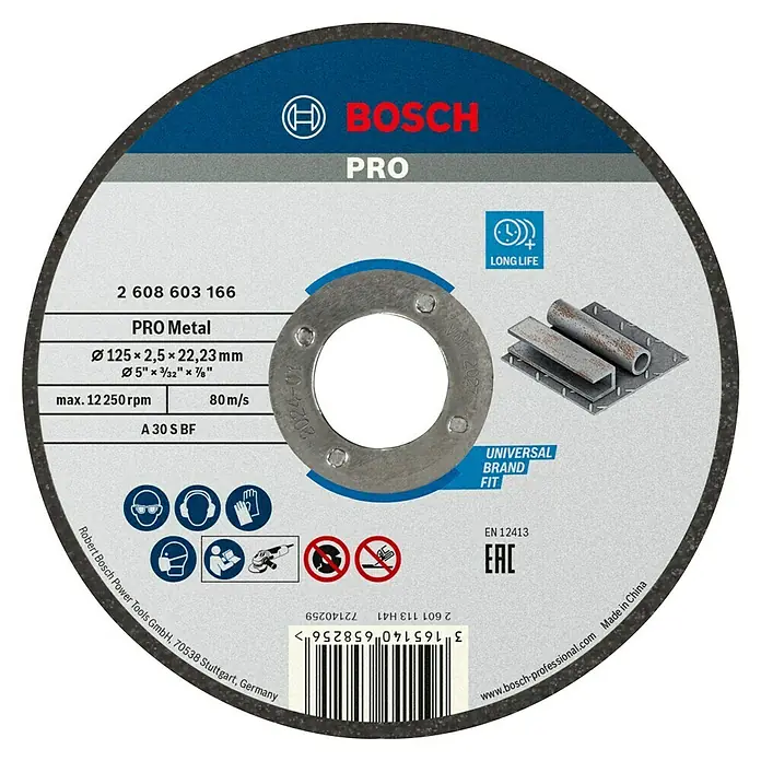 KAPPESKIVE BOSCH METALL STD 125X2,5 MM