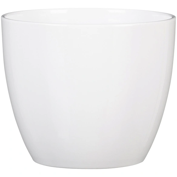Übertopf, Breite: 22 cm, weiß, Keramik