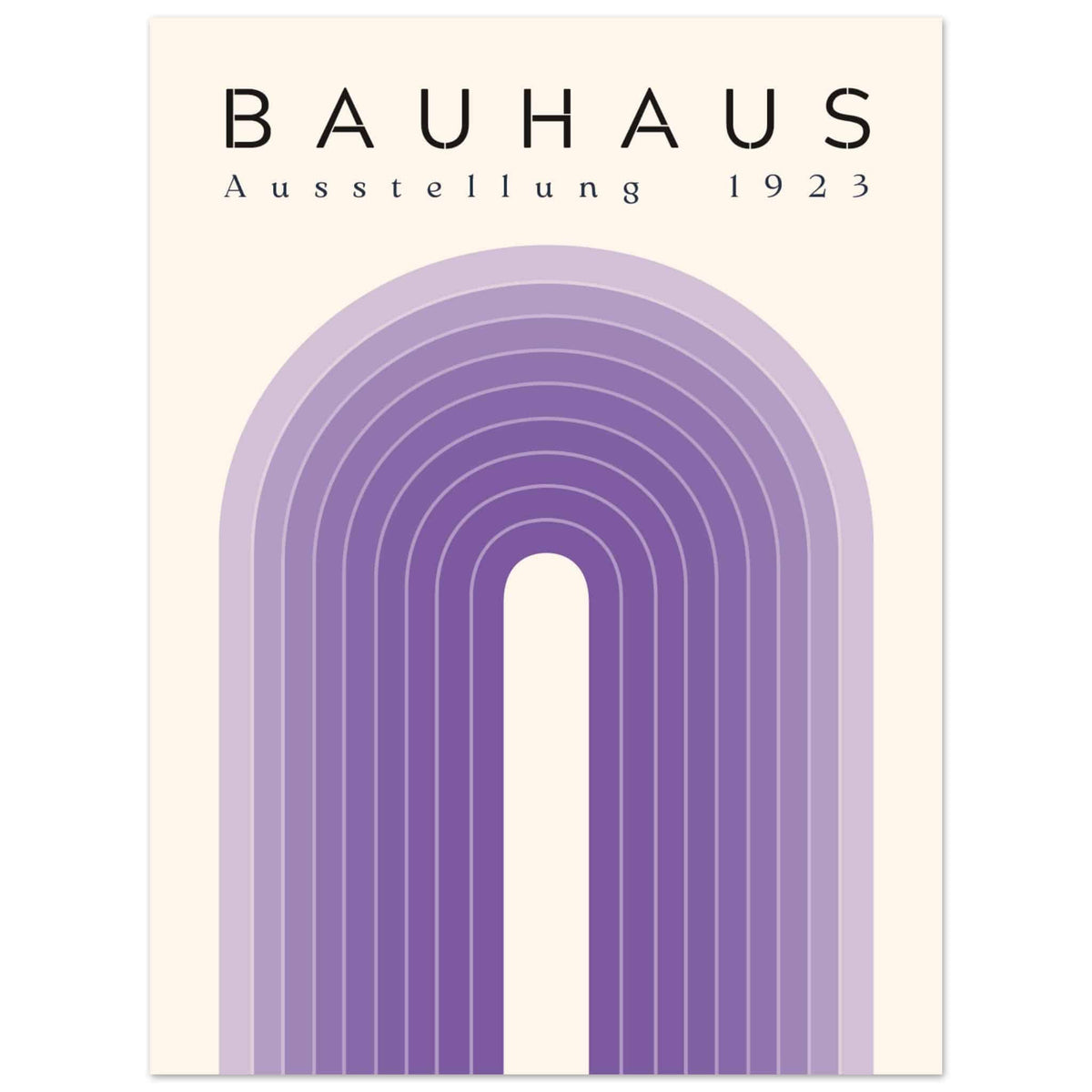 Artfulprints Poster Bauhaus - Purple rainbow  - 30x40 cm - Paars