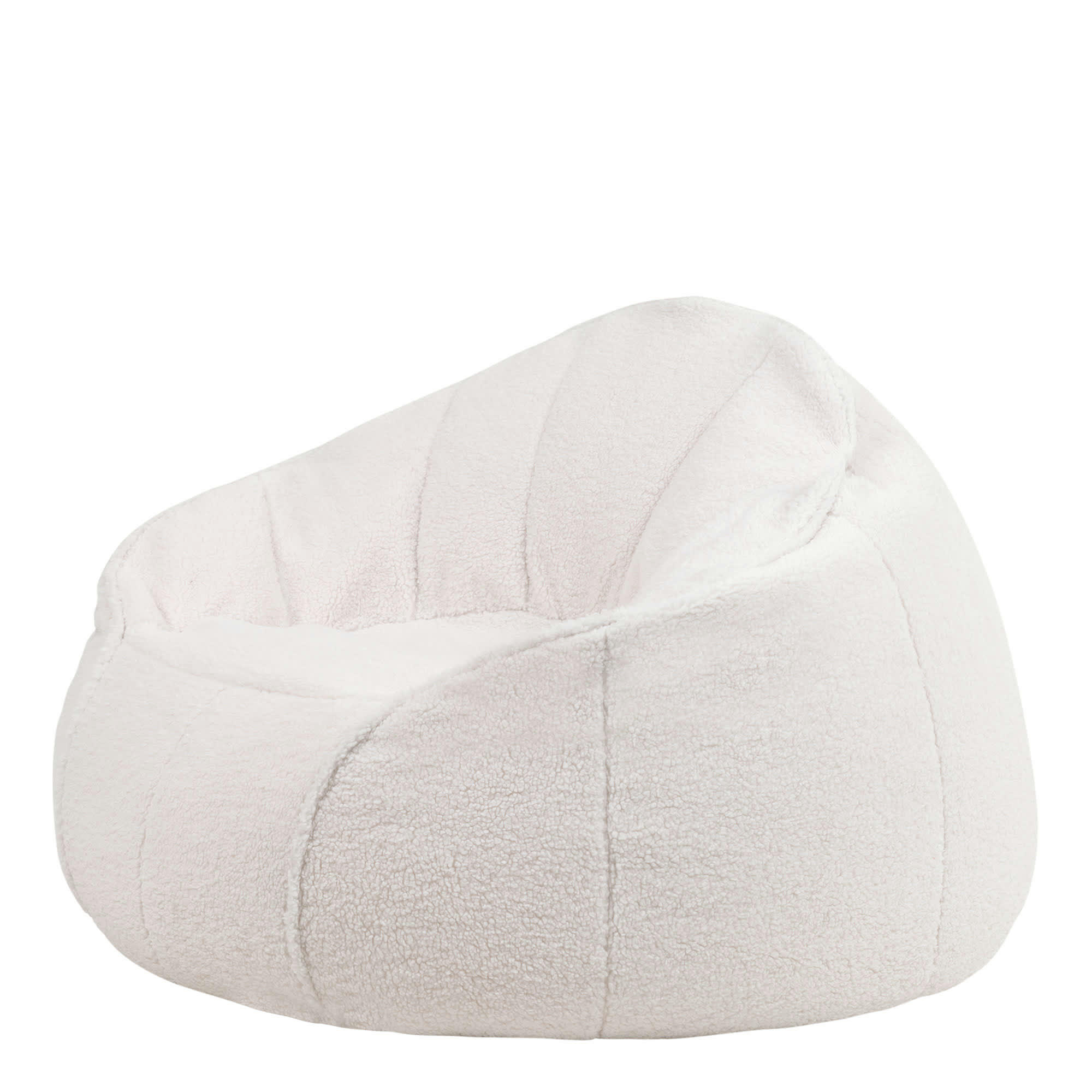 - Pouf fauteuil sherpa beige