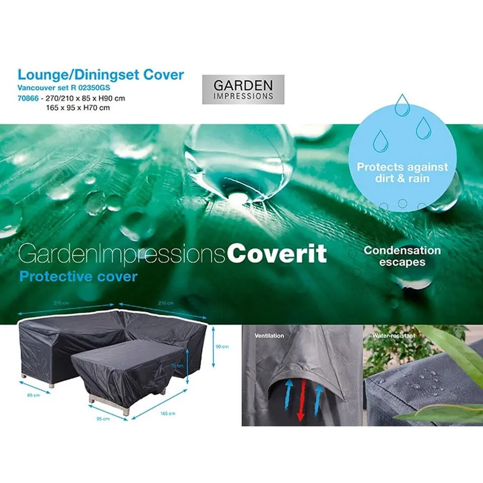 Garden Impressions Lounge dining hoes R 270x210xH85/90 en 165x95xH70