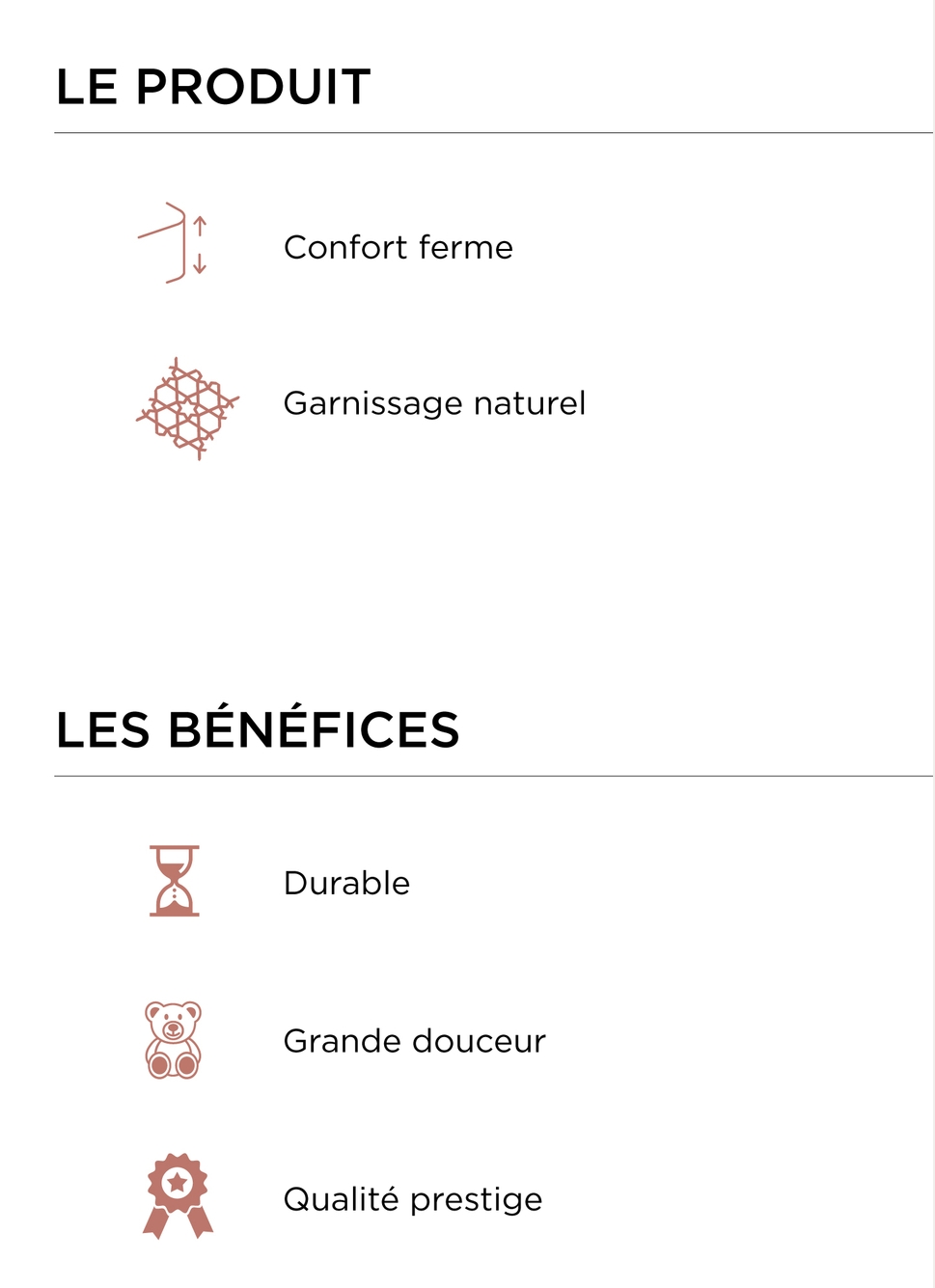 OREILLER CARRÉ MI-FERME EN PLUMETTES BLANC