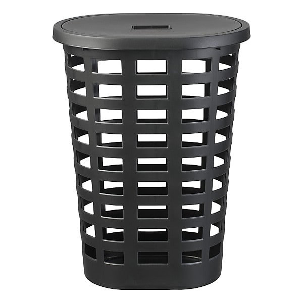 Panier à linge moderne 54 litres ovale - Noir