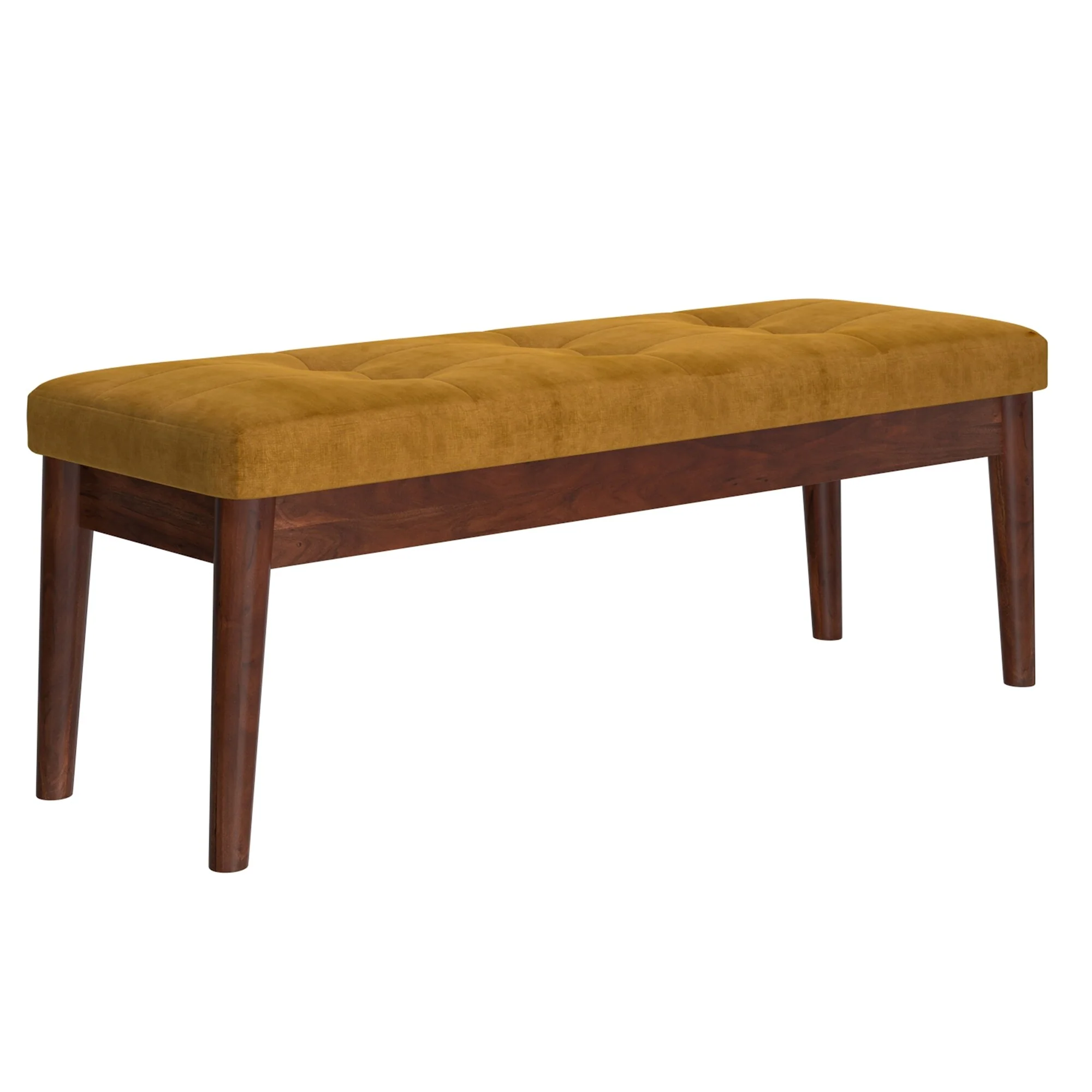 Modern Velvet Bench in Vintage Charcoal