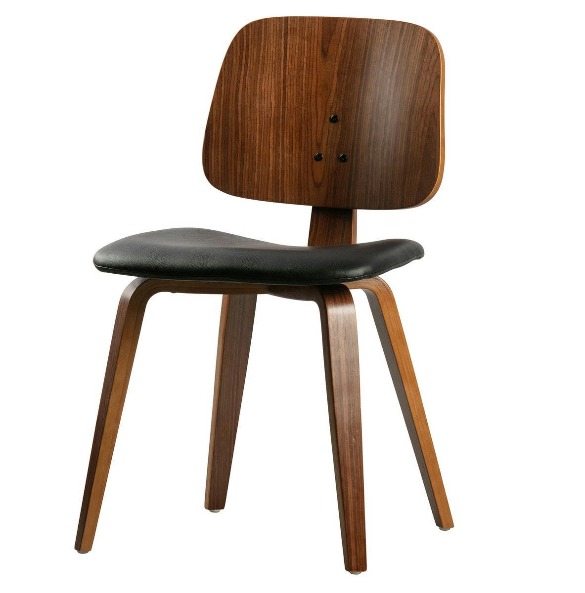 CLASSIC - Chaise en bois et simili bois foncé