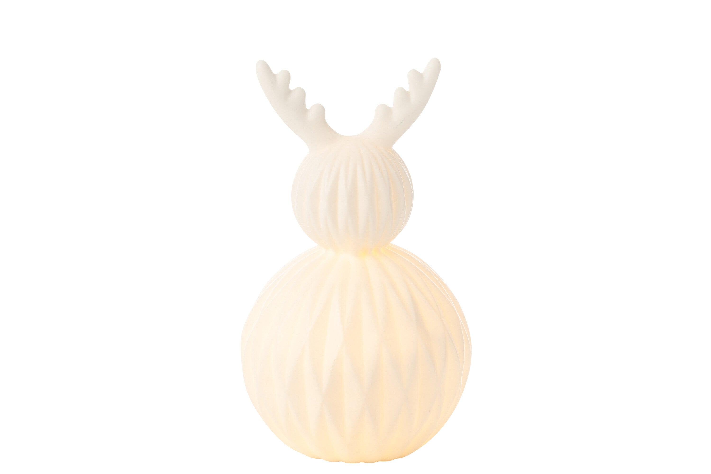 J-Line lamp Hert - porselein - wit - LED lichtjes