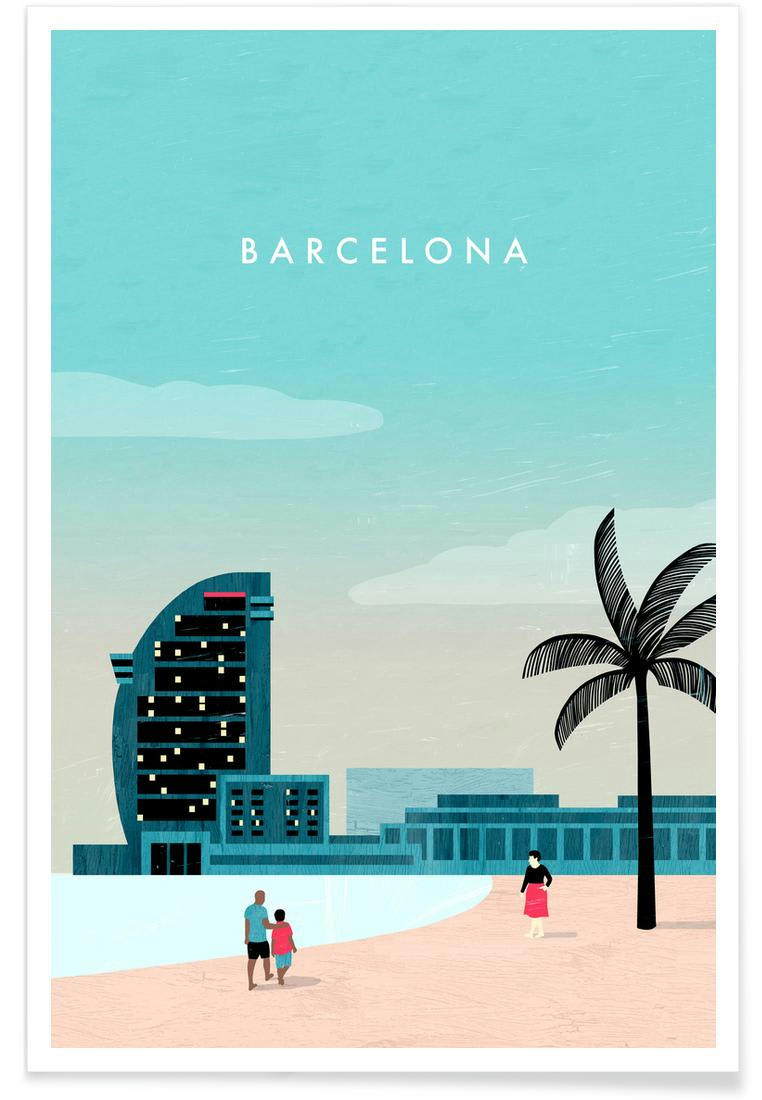 BARCELONA - Affiche turquoise