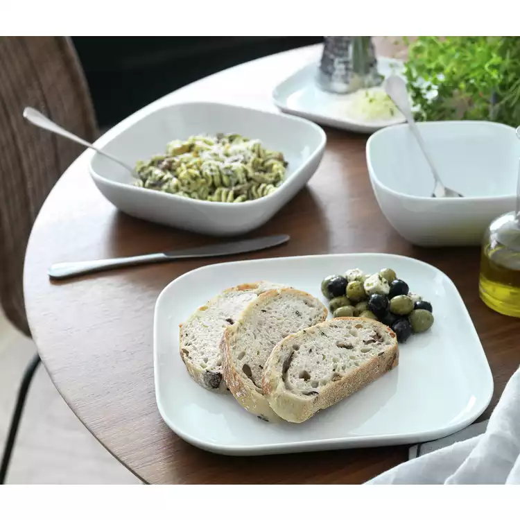 Habitat Riko Square 12 Piece Dinner Set - White