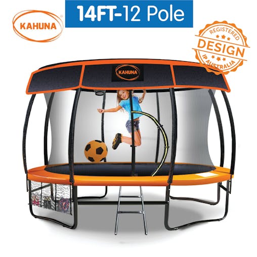 NNEDPE 14ft-12 Pole Kahuna Trampoline Roof Shade Cover