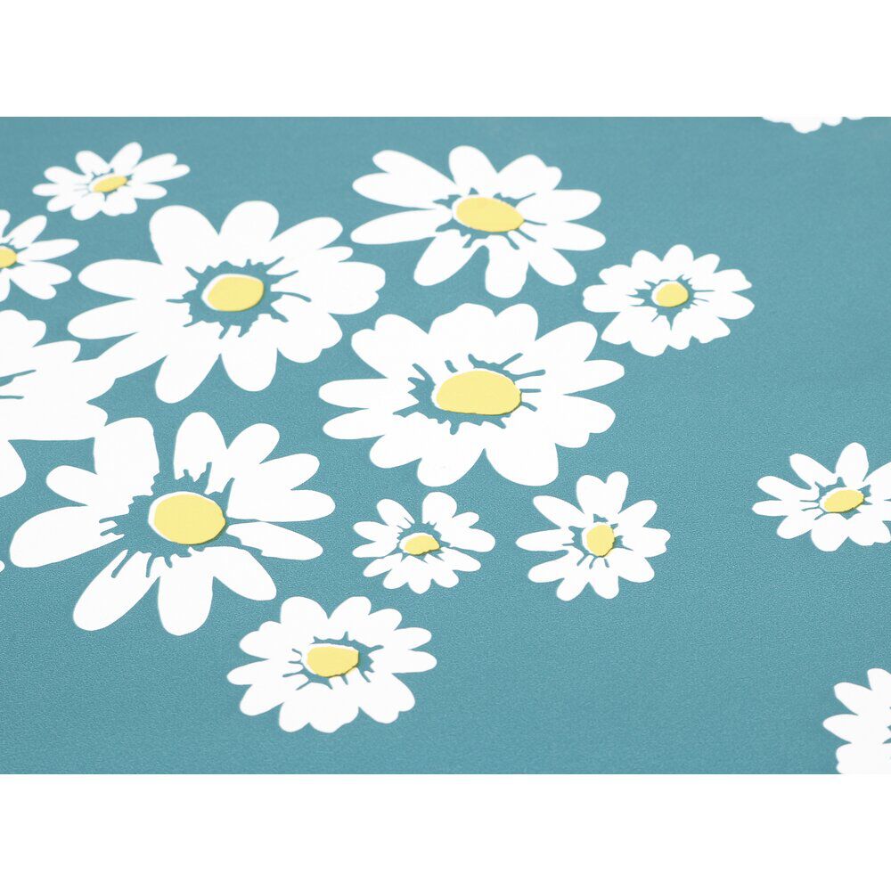 Toile cirée Marguerite vert l140cm &ndash; Vente au mètre