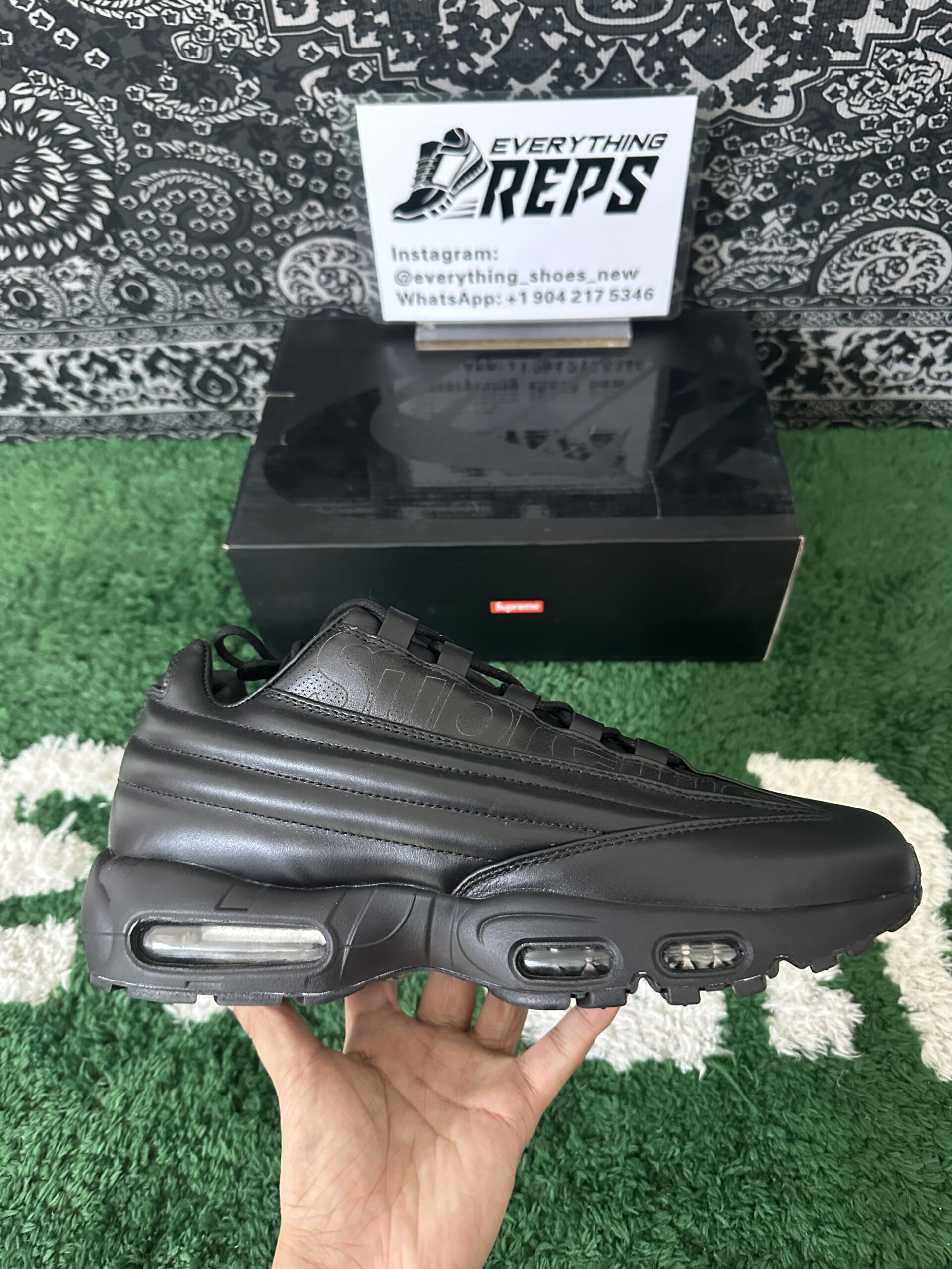 Nike Air Max 95 Lux Supreme Triple Black