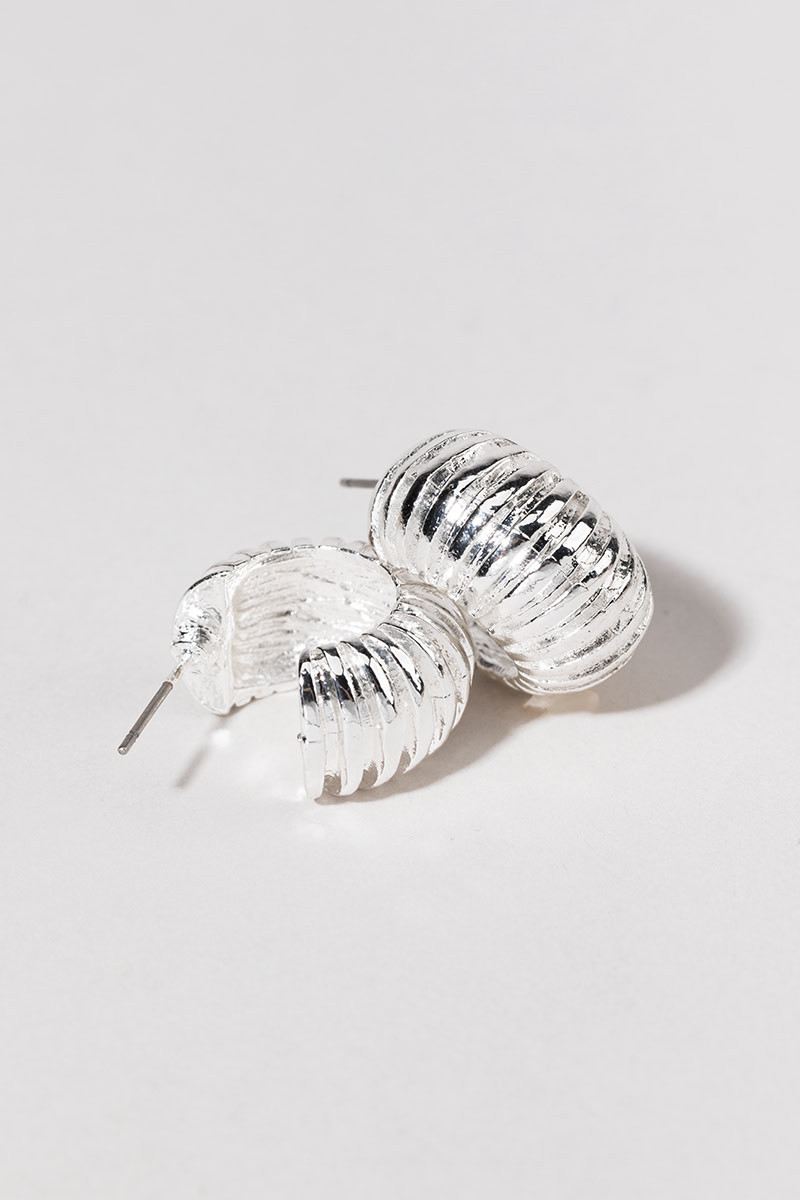 Megan Accordion Small Hoop Earrings