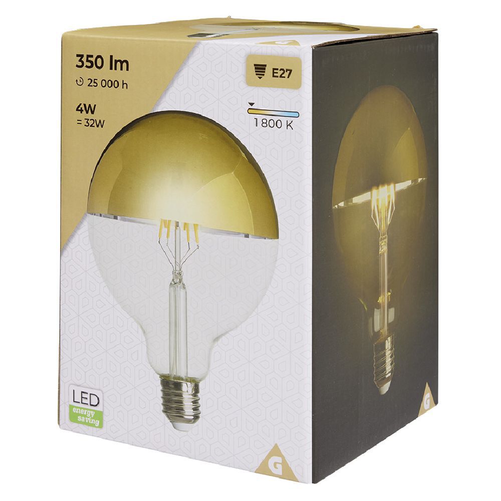 Ampoule déco dorée G125 E27