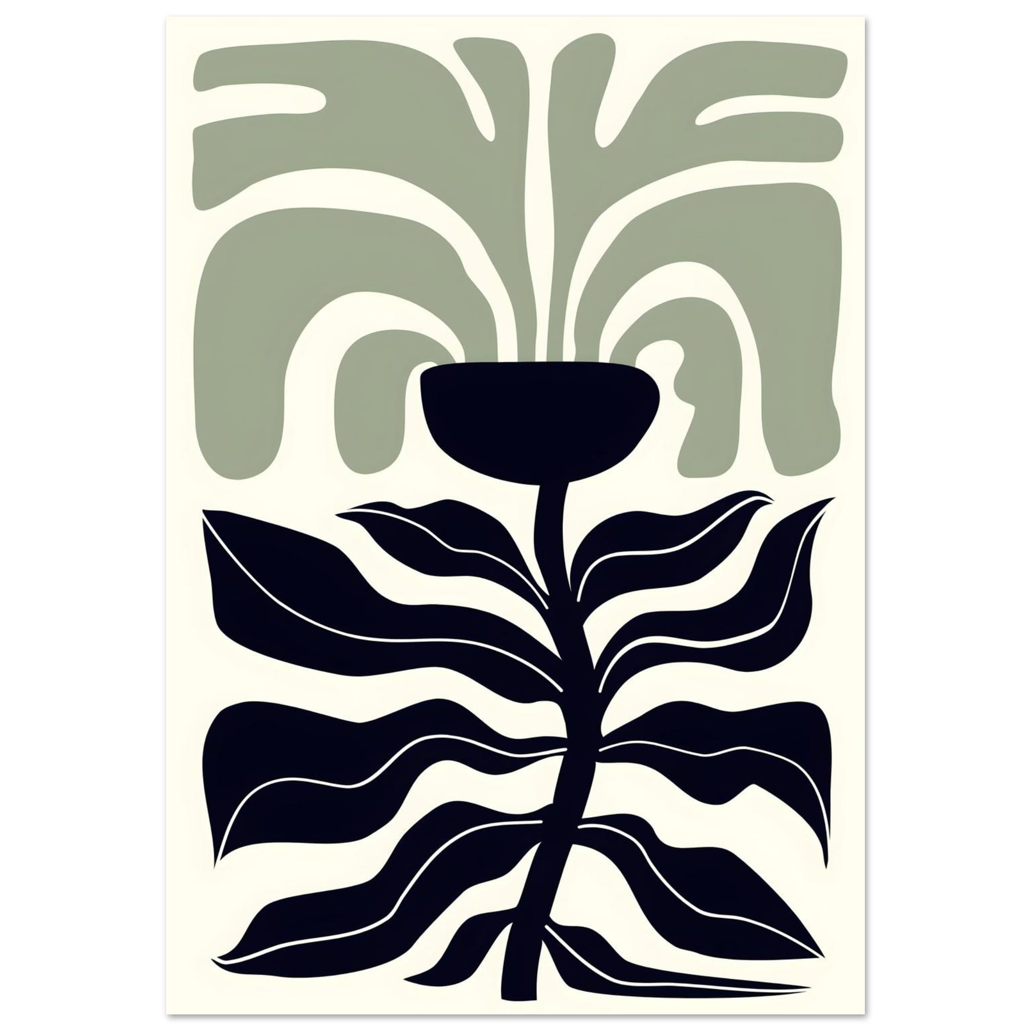 Artfulprints Poster Matisse – Poetic bloom II  - 70x100 cm - Groen