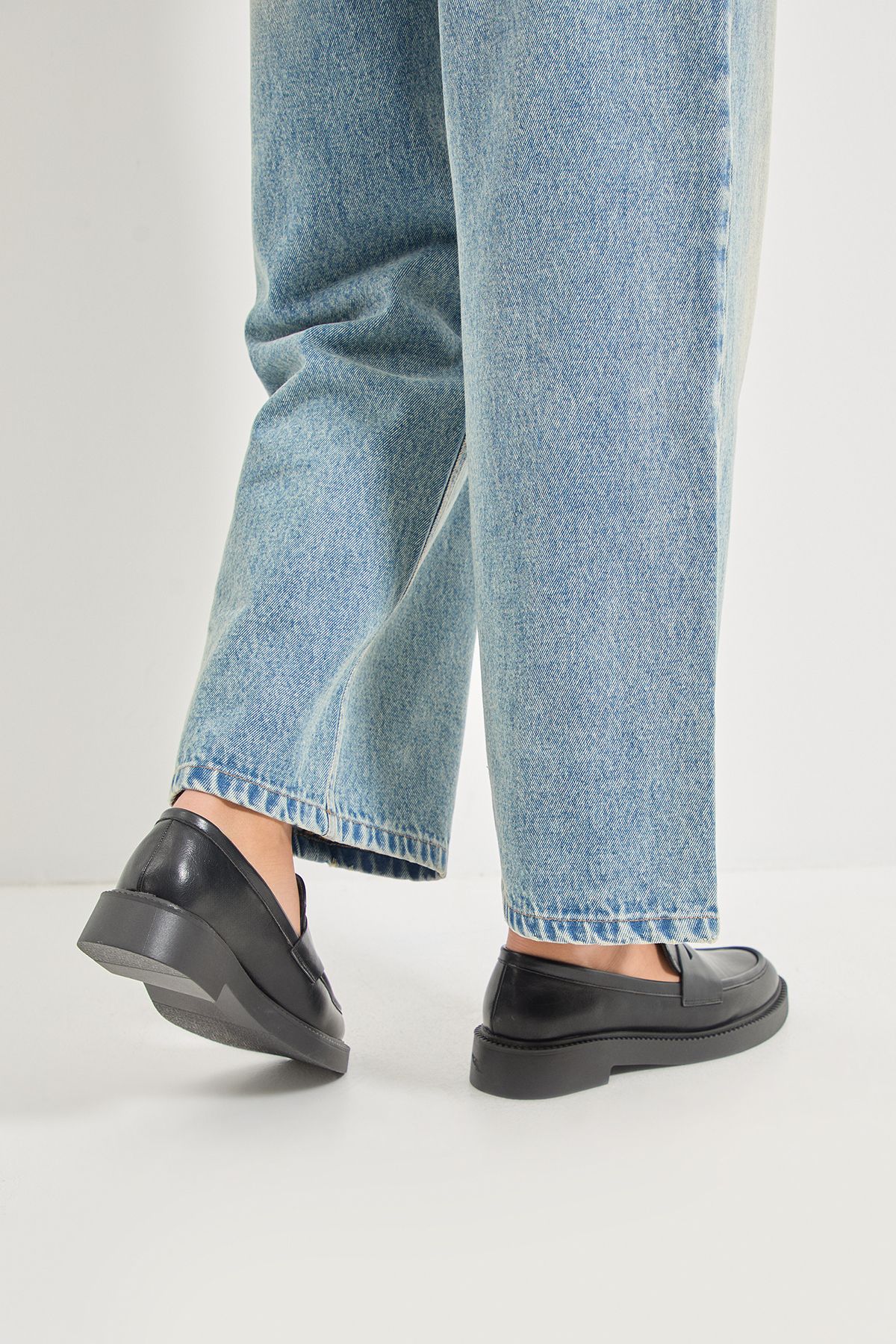 Oasis Paige Faux Leather Chunky Penny Loafers