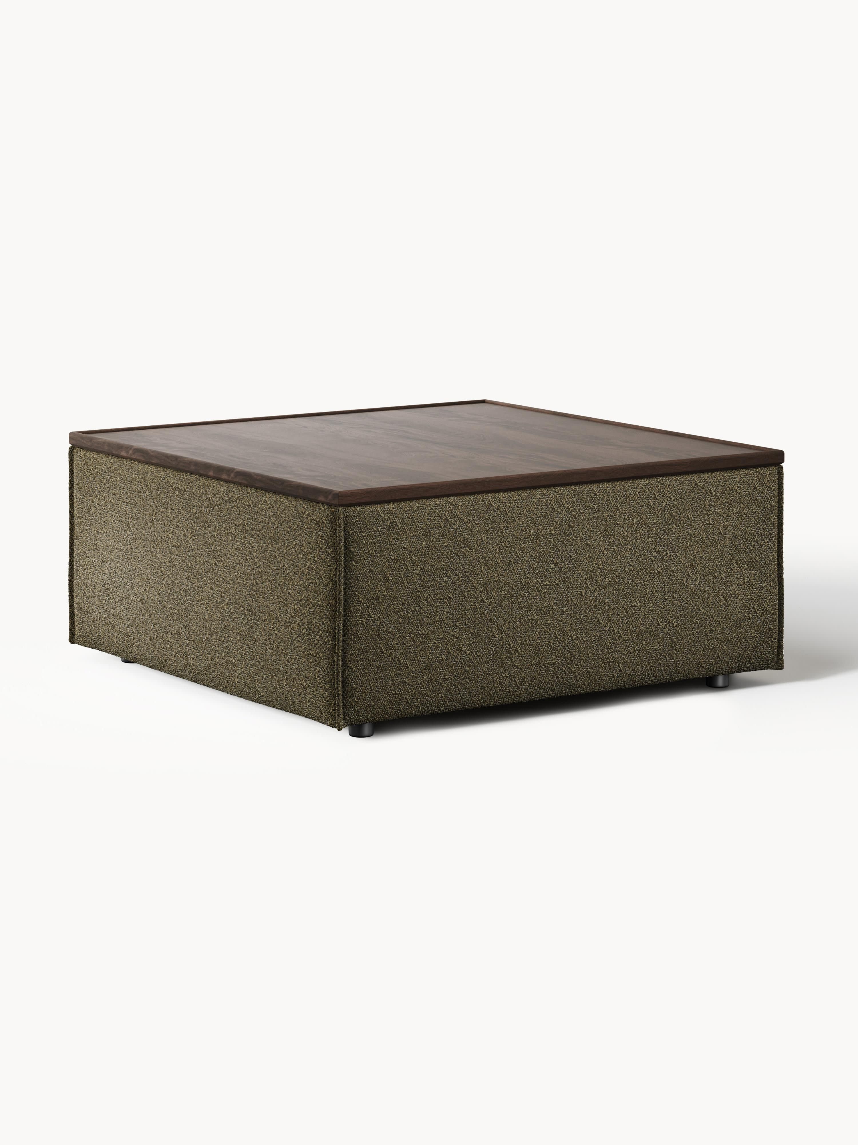 Sofa-Hocker Lennon aus Bouclé mit Stauraum