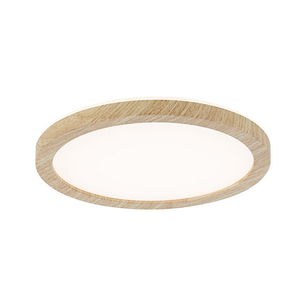 Panneau LED Atria Shine Backlight IP44 rond 190mm 11,2W 850lm 3000K Esthétique bois