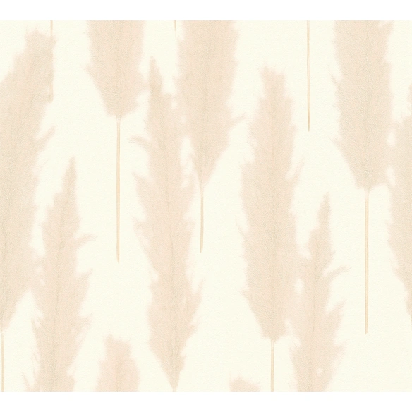 Vliestapete, Pampasgras Bohemian, 10,05x0,53 m, beige weiß