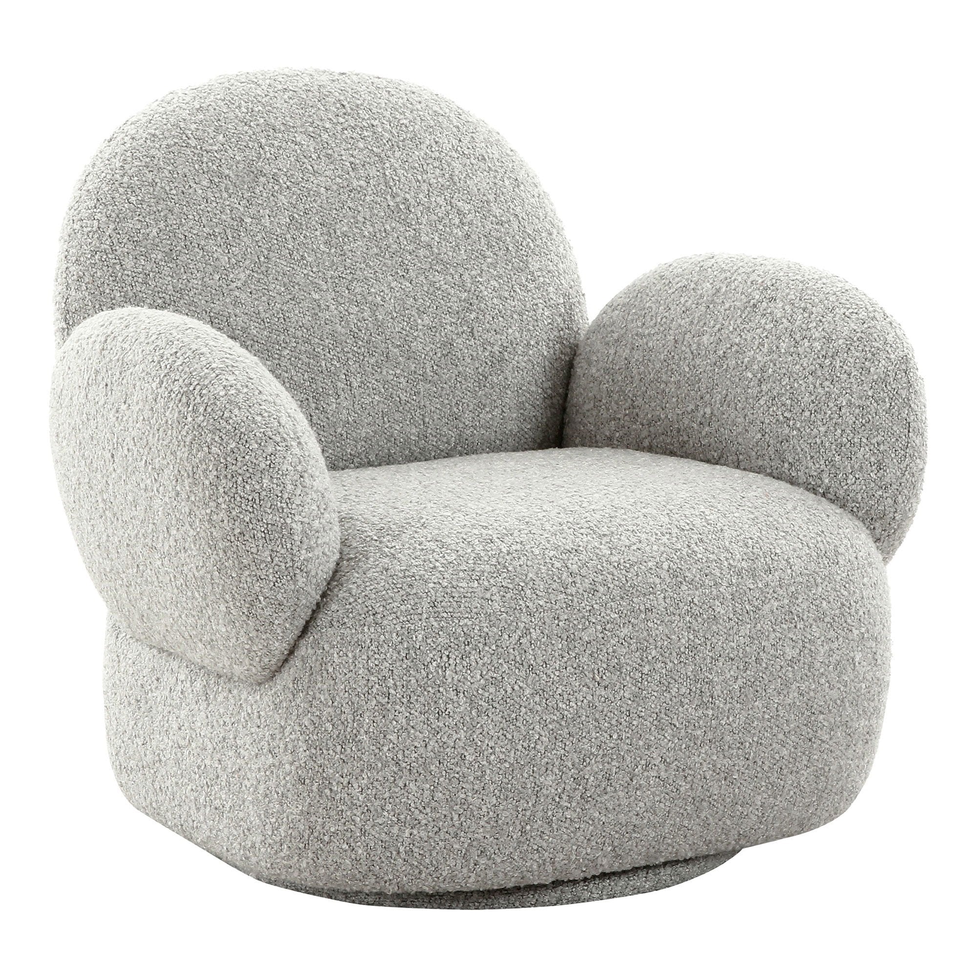 Rebellenclub Fauteuil Noosa - Lichtgrijs Bouclé