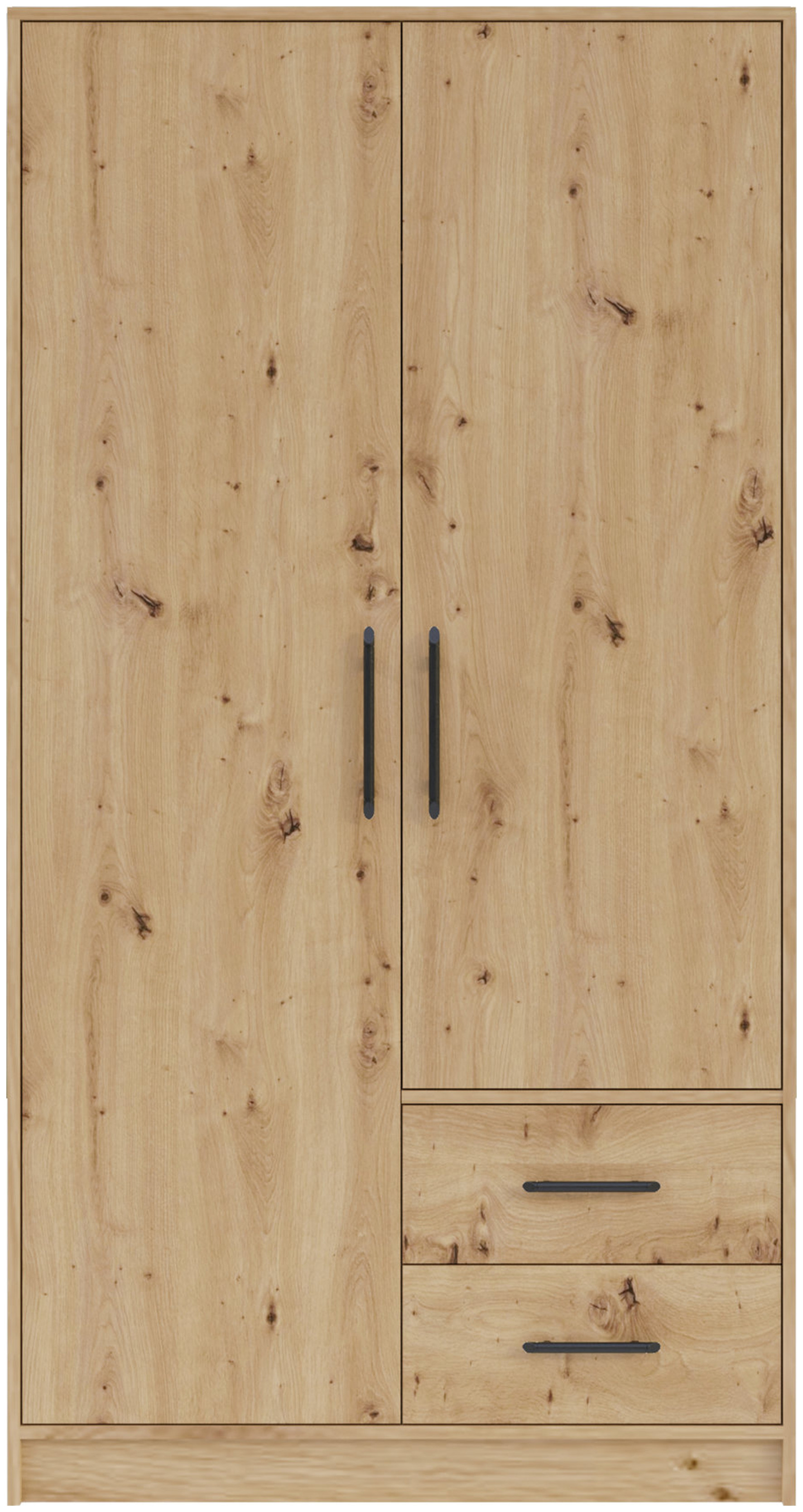 Dwudrzwiowa szafa z szufladami 100 cm dąb artisan SEVAS