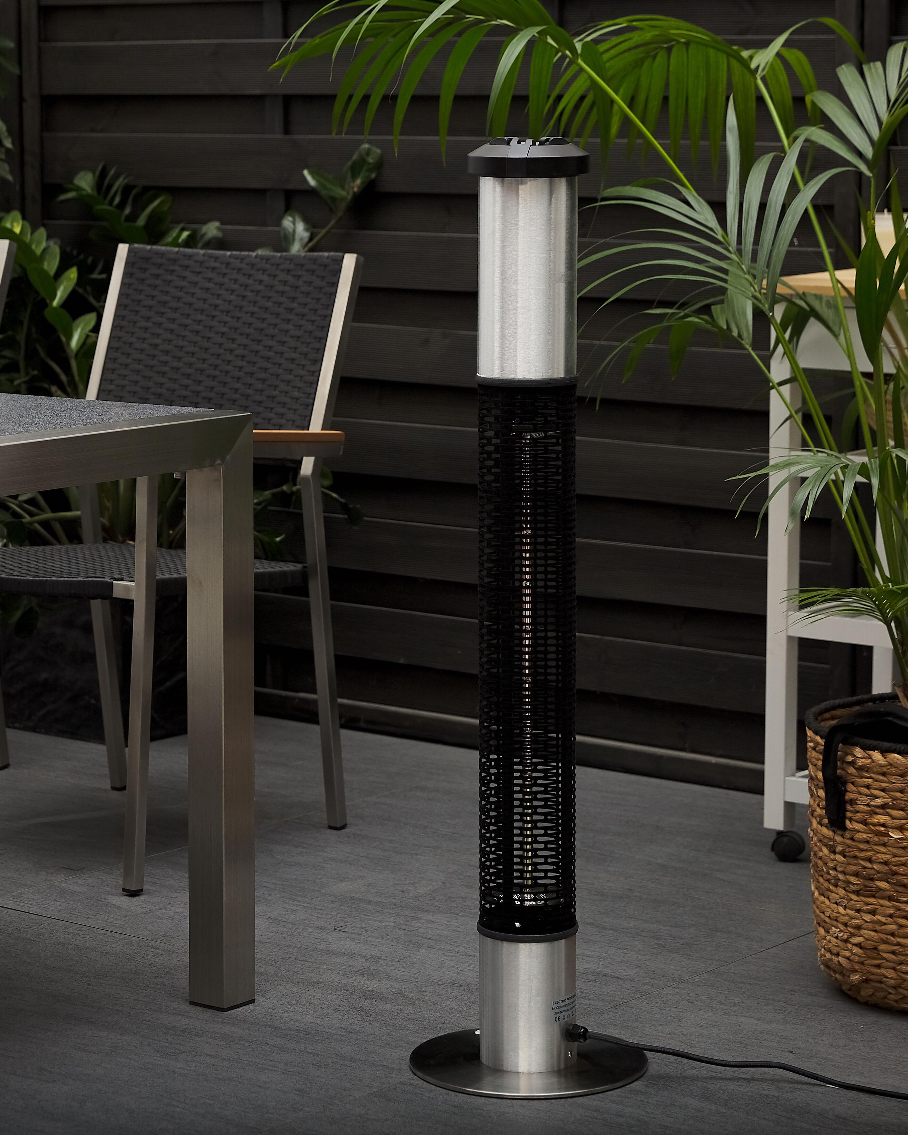 Freestanding Infrared Patio Heater VEZUVIO 1500 W Black