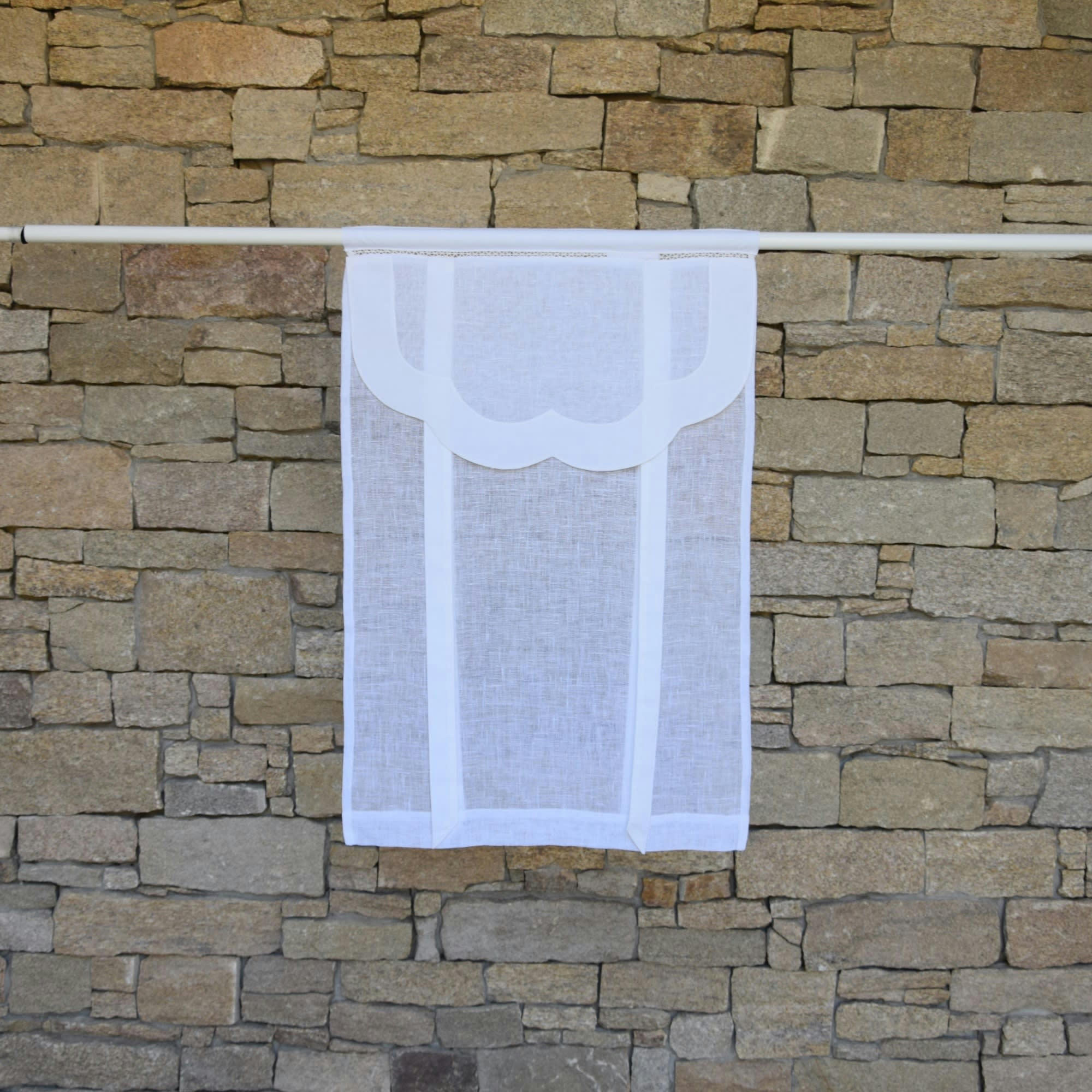 CHAMBORD - Store en lin blanc 80X160 CM