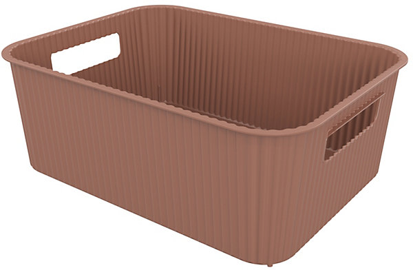 Panier de rangement en plastique mocha Vibes 10L