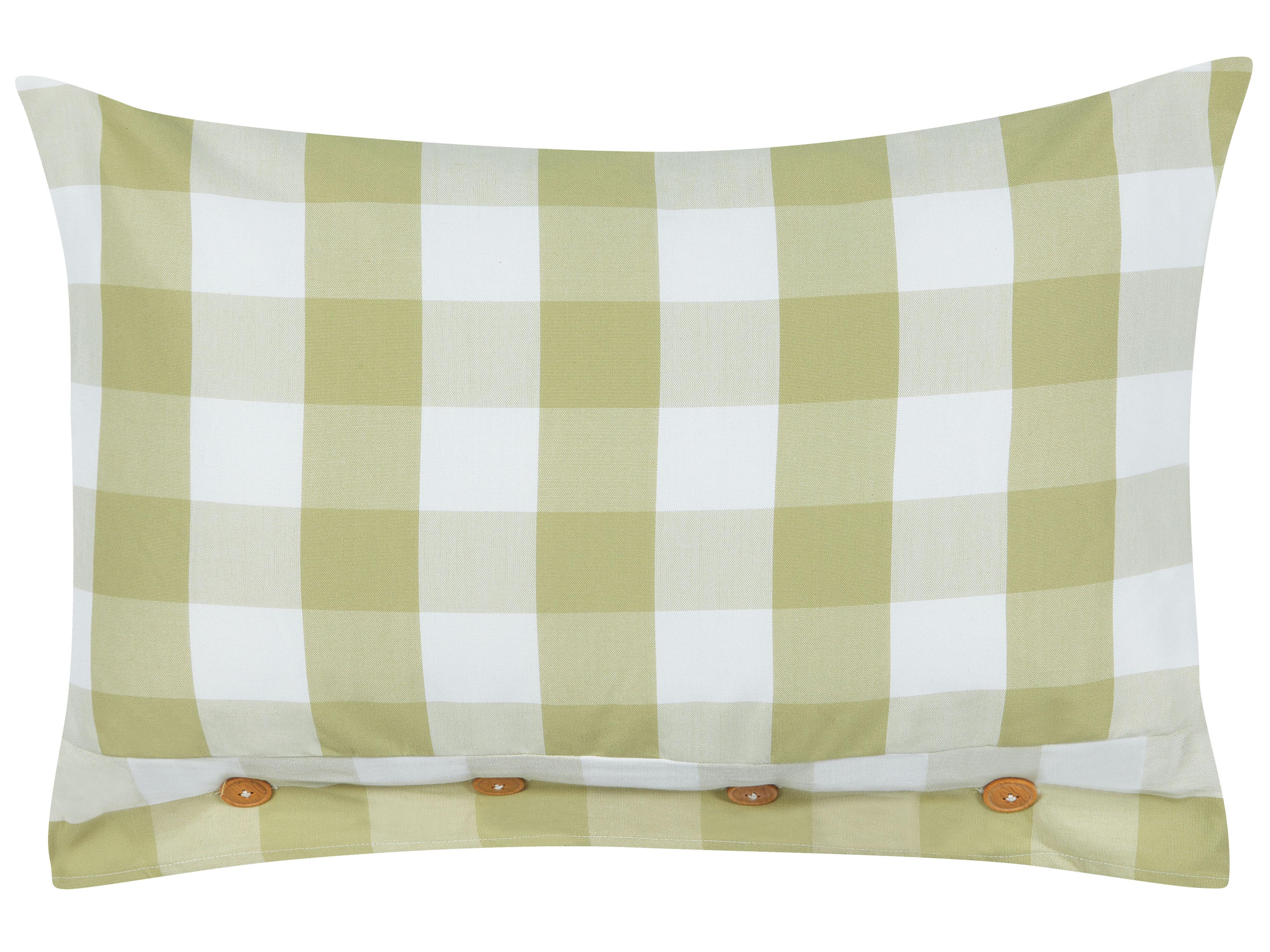 Throw Cushion TAMNINE 40 x 60 cm Light Green Checked