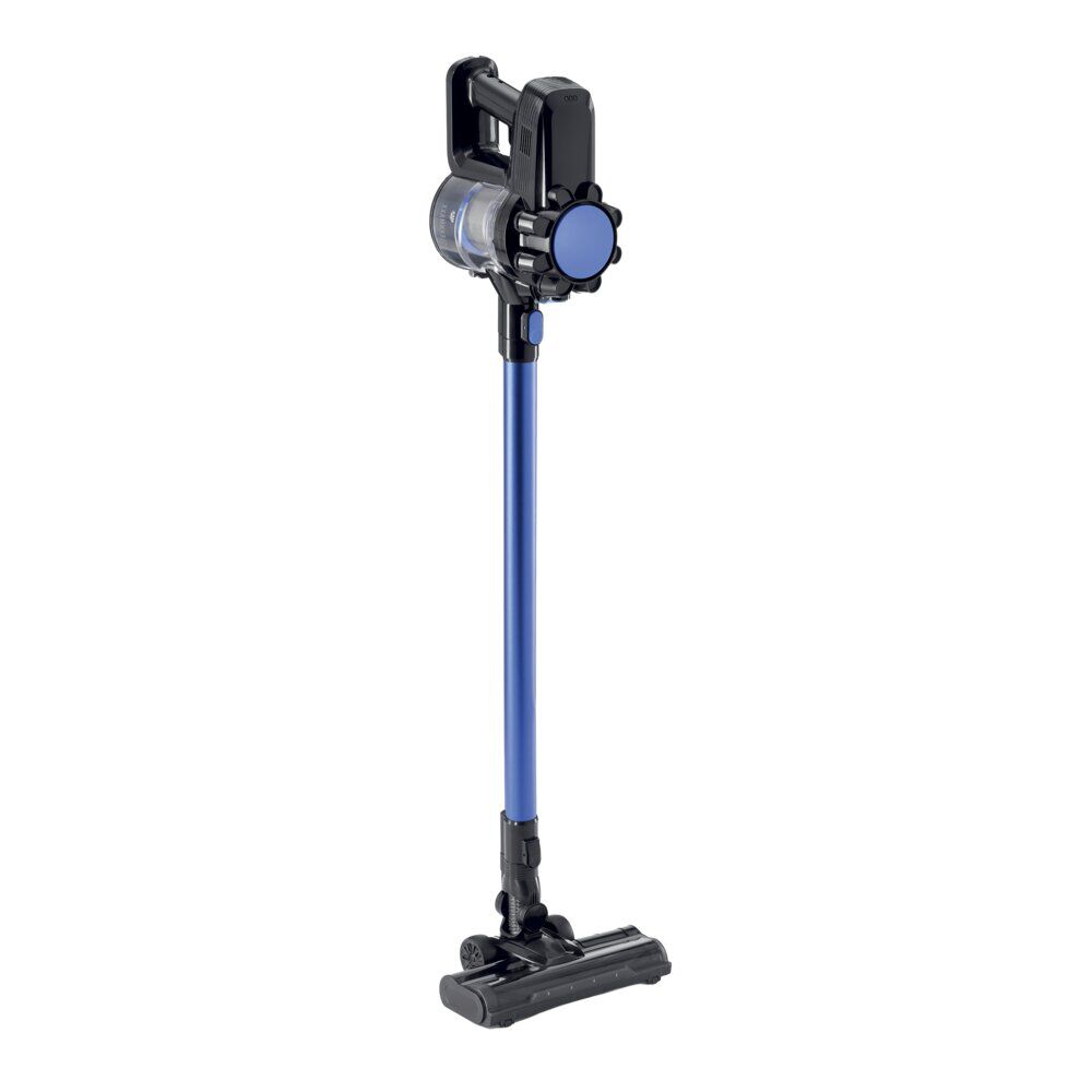 Aspirateur balai sans fil 6 accessoires CleanMaxx noir et bleu H109cm