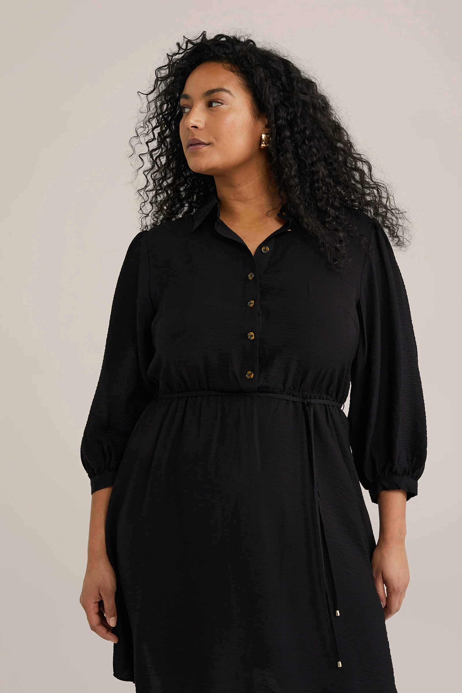 Dames jurk met structuur - Curve