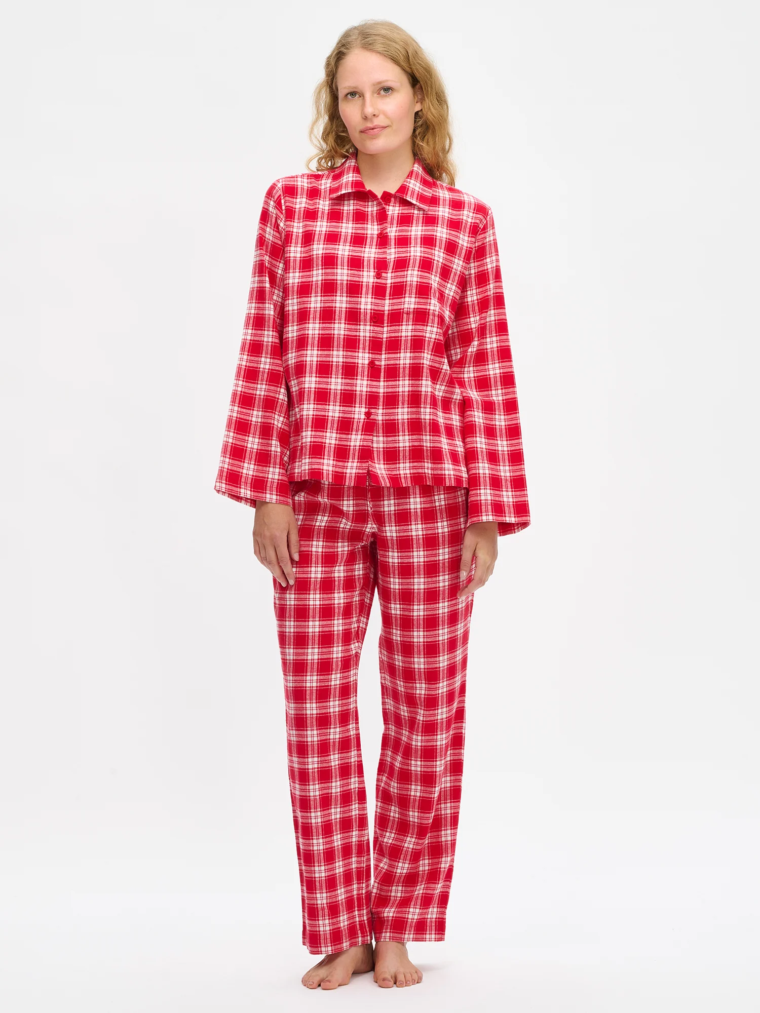 RUUTU pyjamapaita - punainen