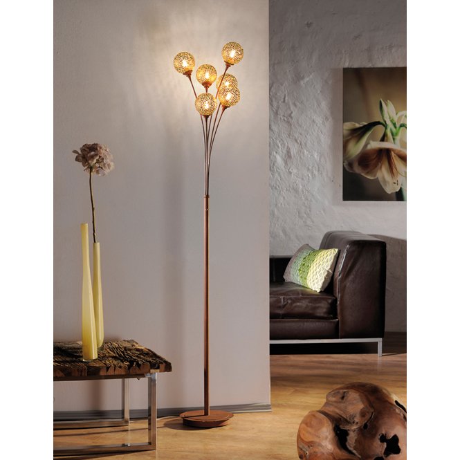 Paul Neuhaus Vloerlamp GRETA Roest 6 Lichts