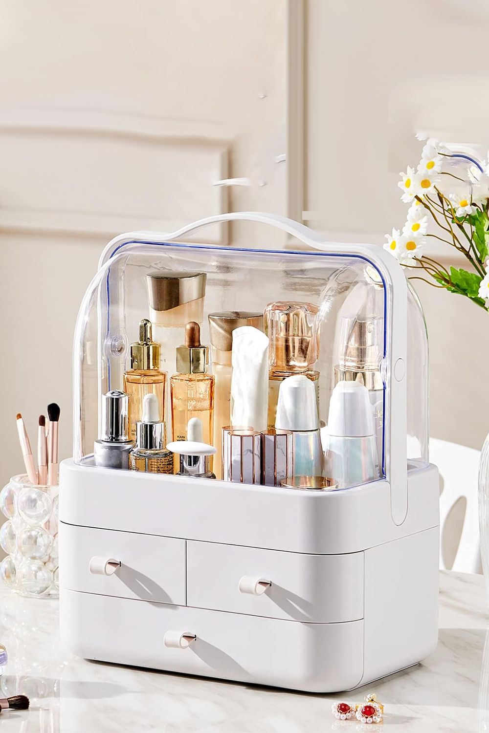 The hot sale 39CM High Cosmetic Organizer Makeup Storage Box