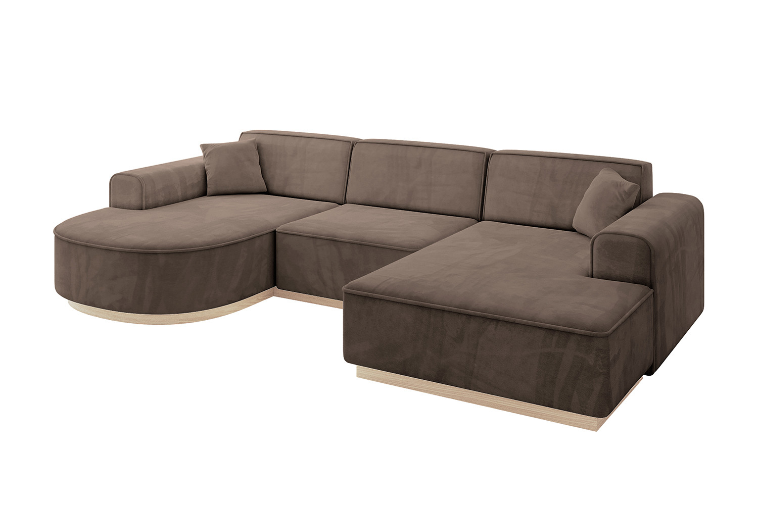 Narożnik uniwersalny bez funkcji spania ARRIO-U1 303x171x83 cm Brązowy