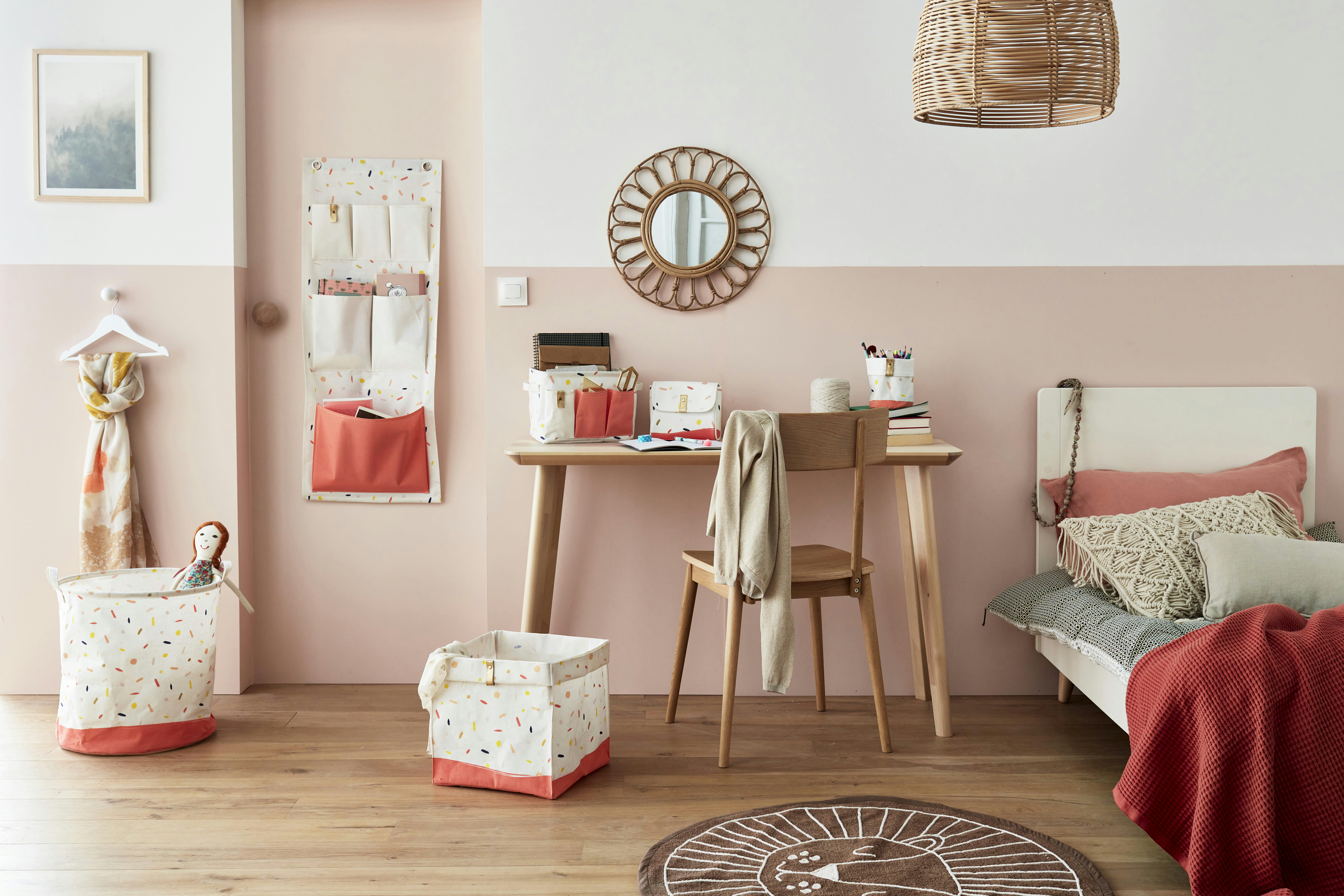 SAFARI - Organisateur mural pour enfants blanc 100x40x1cm