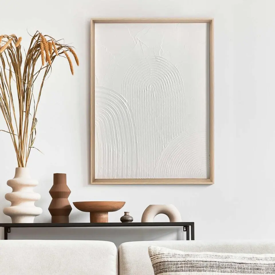 Schilderij 3D Art Arches - 40 x 30 - Wit