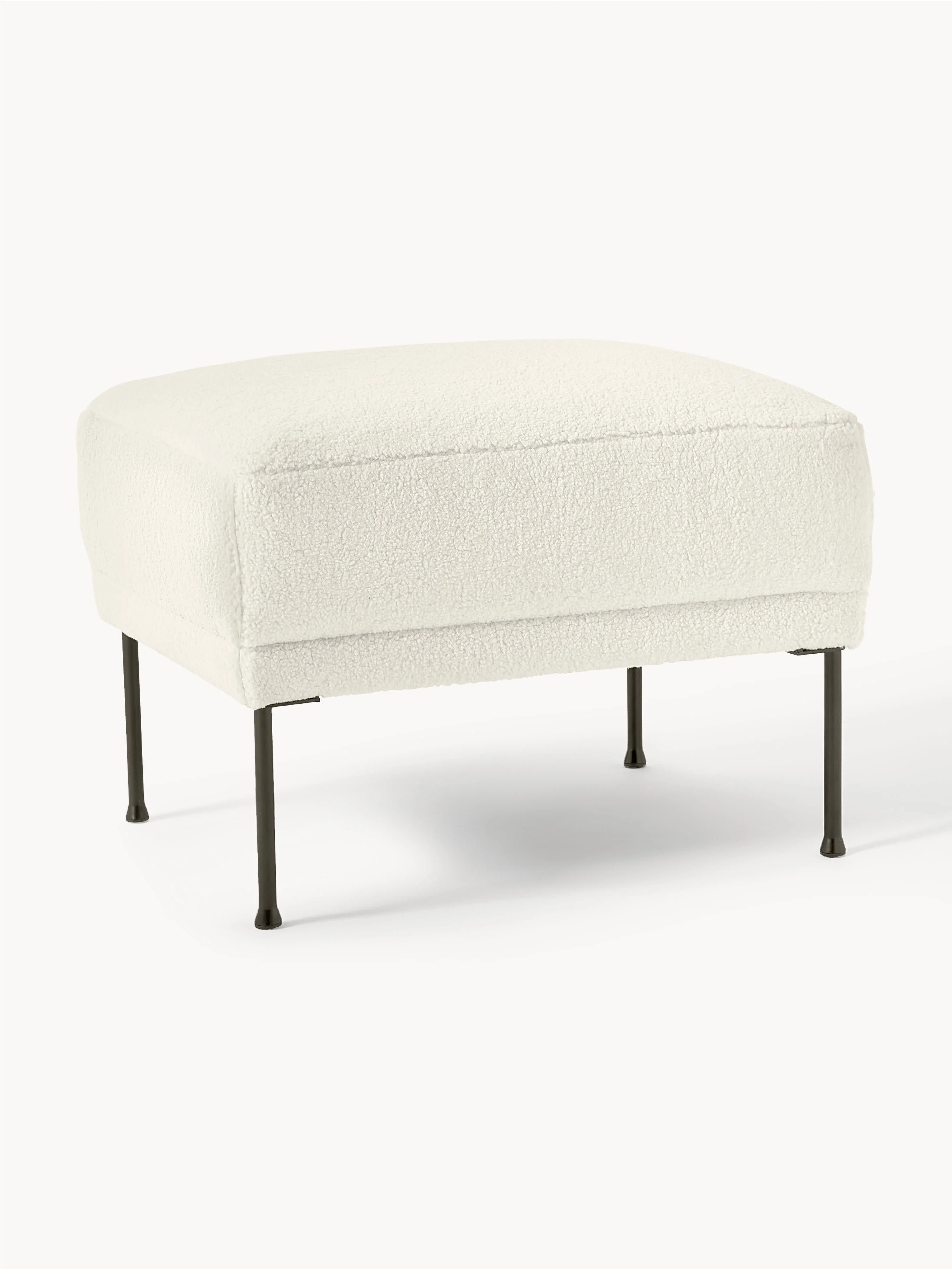 Sofa-Hocker Fluente aus Teddystoff