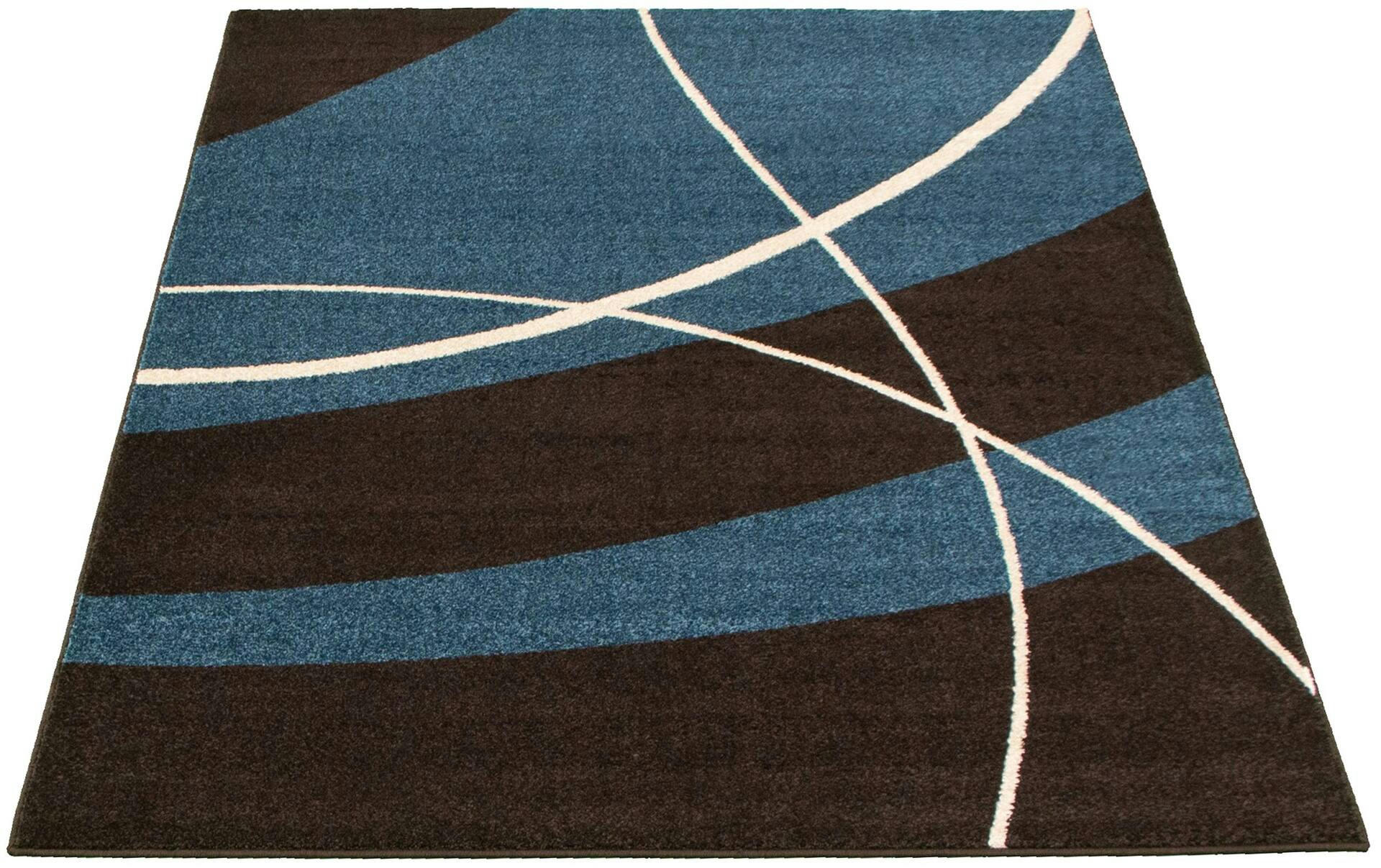 ECARPET Cosi Indoor Abstract Area Rug, Brown/Blue, Assorted Sizes