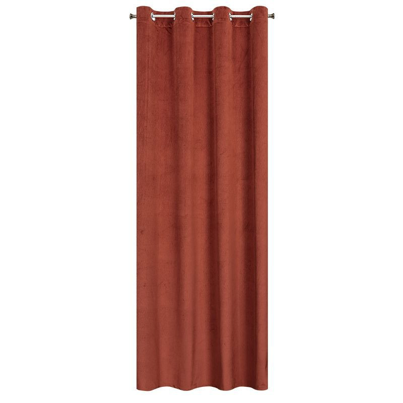 Zasłona z welwetu na przelotkach LILI 140x250 mahoniowa