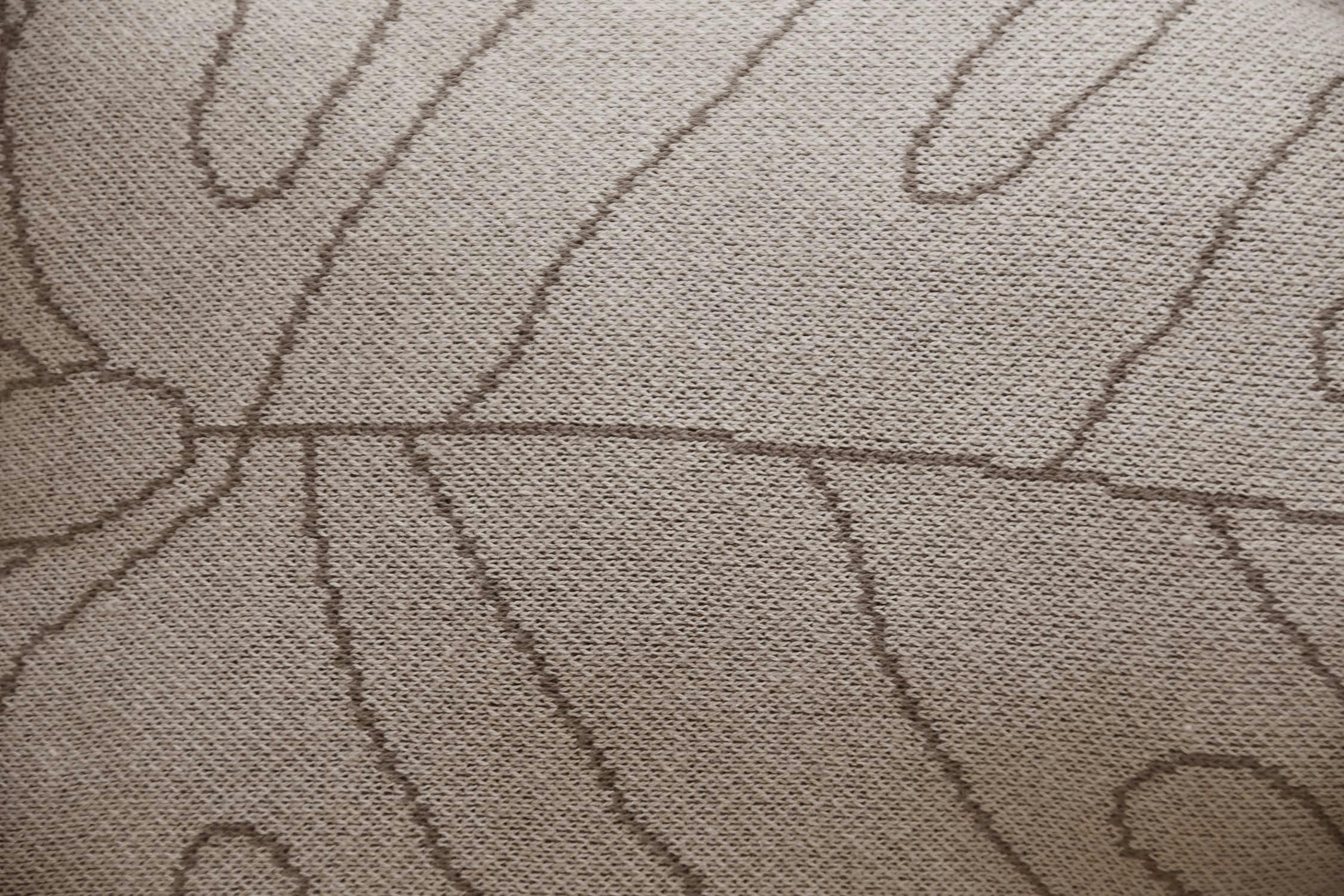 REVERSIBLE - Coussin feuilles coton rose 28x42