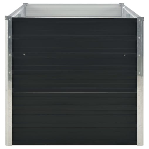 NNEVL Raised Garden Bed Anthracite 160x80x77 cm Galvanised Steel