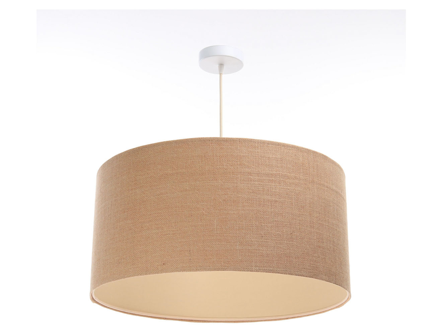 Lampa wisząca Boho tkaninowa 30 cm beżowa