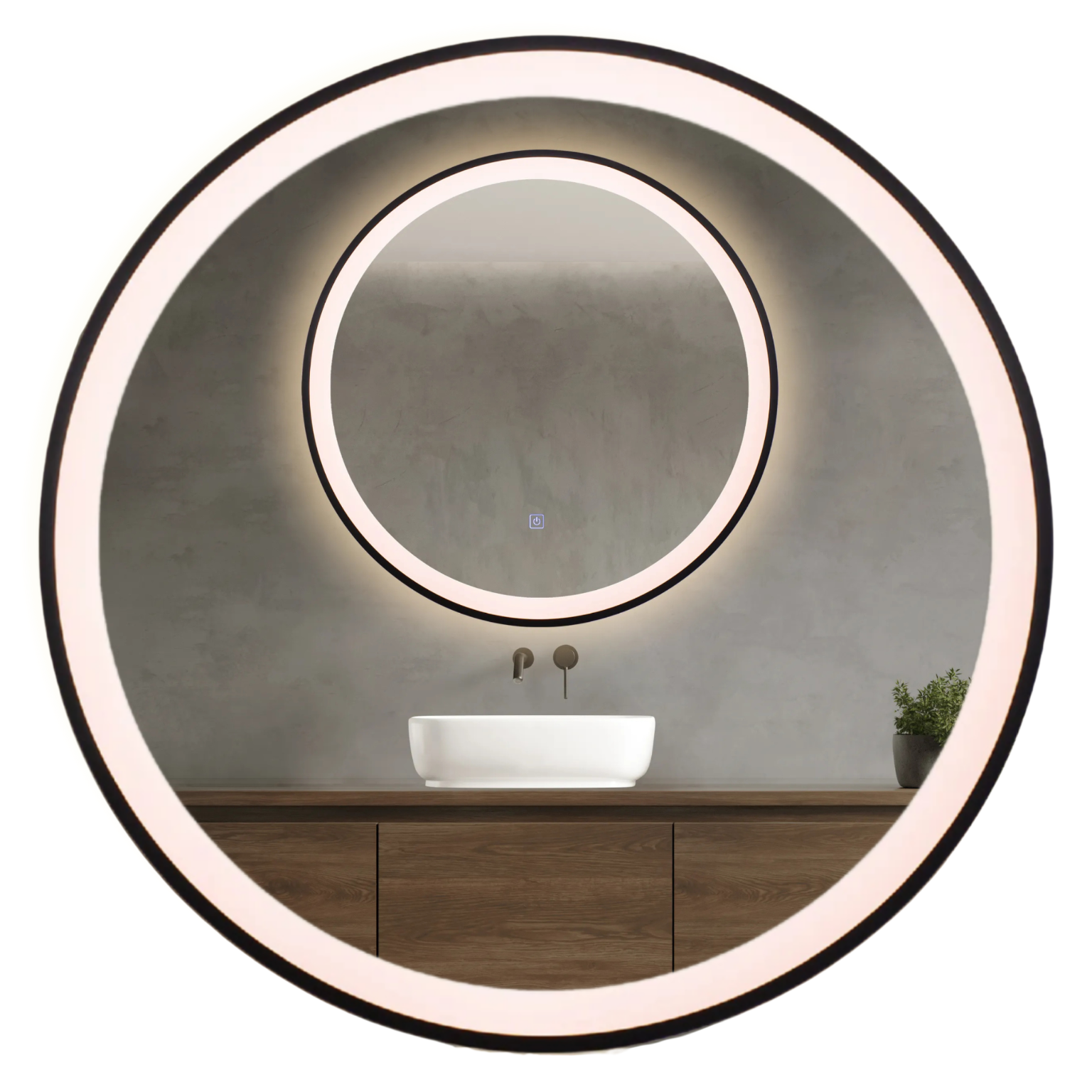 Lustro podświetlane LED VENUS 60 cm Antypara, Zmiana barwy
