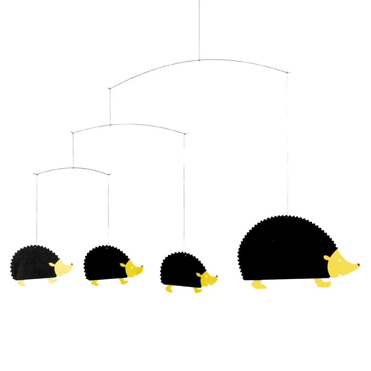 Flensted Mobiles - Igel Mobile, schwarz / gelb